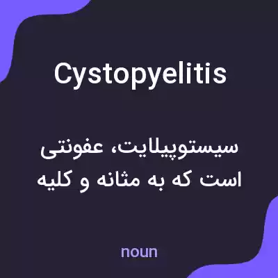 معنی cystopyelitis به فارسی معنی cystopyelitis به فارسی