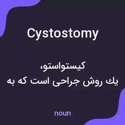 معنی cystostomy به فارسی معنی cystostomy به فارسی