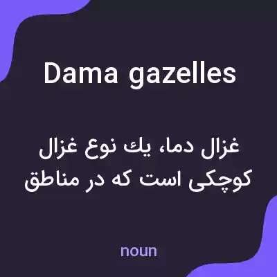 معنی dama gazelles به فارسی معنی dama gazelles به فارسی