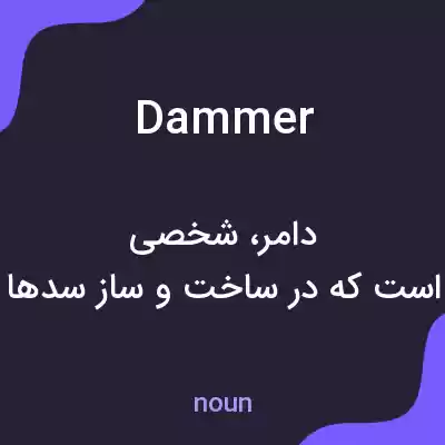 معنی dammer به فارسی معنی dammer به فارسی
