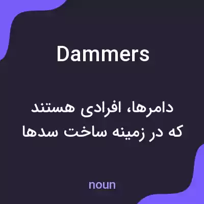 معنی dammers به فارسی معنی dammers به فارسی