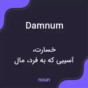 معنی damnum به فارسی معنی damnum به فارسی