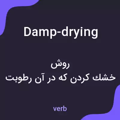 معنی damp-drying به فارسی معنی damp-drying به فارسی