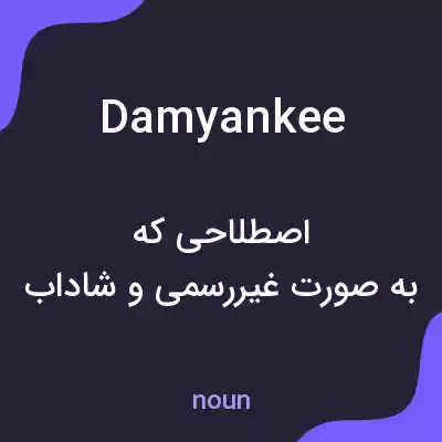 معنی damyankee به فارسی معنی damyankee به فارسی