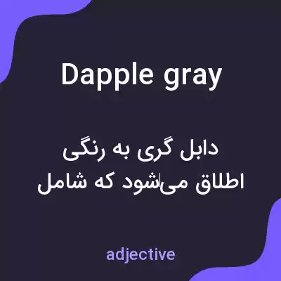 معنی dapple gray به فارسی معنی dapple gray به فارسی