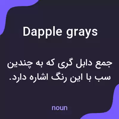 معنی dapple grays به فارسی معنی dapple grays به فارسی