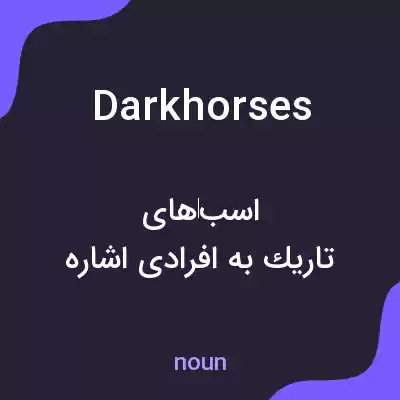معنی dark horses به فارسی