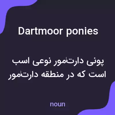معنی dartmoor ponies به فارسی معنی dartmoor ponies به فارسی