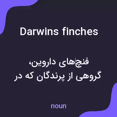 معنی darwins finches به فارسی