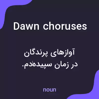 معنی dawn choruses به فارسی معنی dawn choruses به فارسی