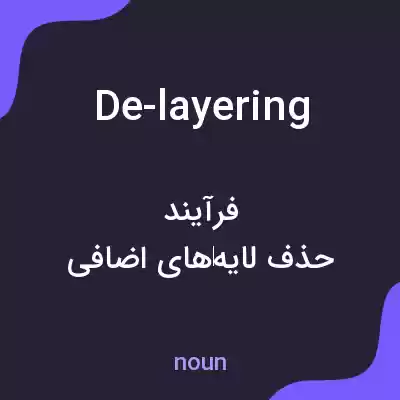معنی de-layering به فارسی معنی de-layering به فارسی