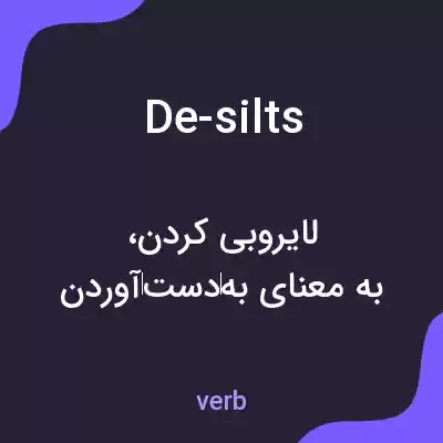 معنی de-silts به فارسی معنی de-silts به فارسی