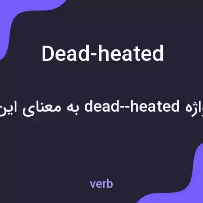 معنی dead-heated به فارسی معنی dead-heated به فارسی