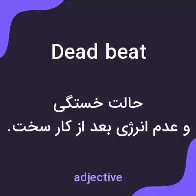 معنی deadbeat به فارسی معنی deadbeat به فارسی