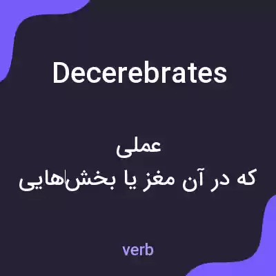 معنی decerebrates به فارسی معنی decerebrates به فارسی