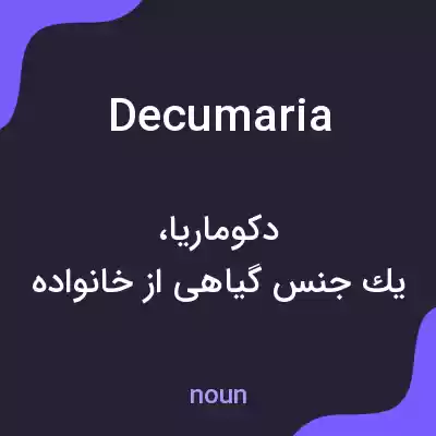 معنی decumaria به فارسی معنی decumaria به فارسی