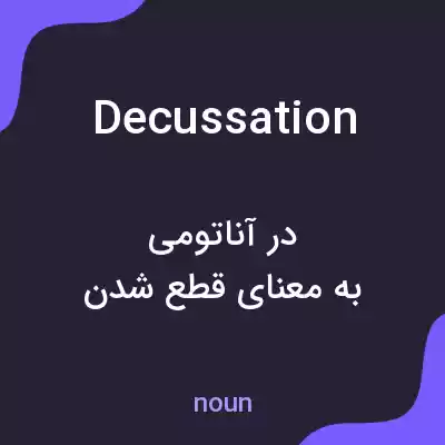 معنی decussation به فارسی معنی decussation به فارسی