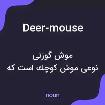 معنی deer-mouse به فارسی معنی deer-mouse به فارسی