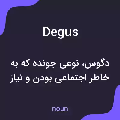 معنی degus به فارسی معنی degus به فارسی