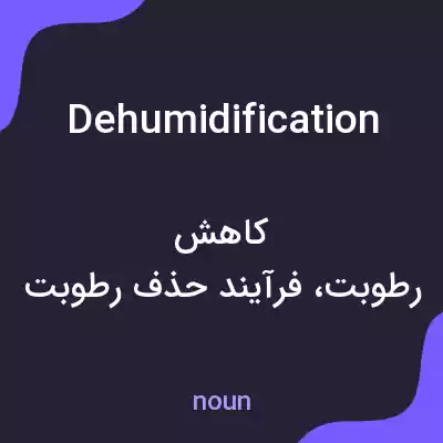 معنی dehumidification به فارسی معنی dehumidification به فارسی
