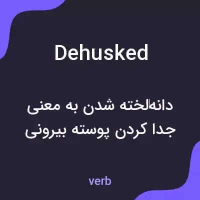 معنی dehusked به فارسی معنی dehusked به فارسی