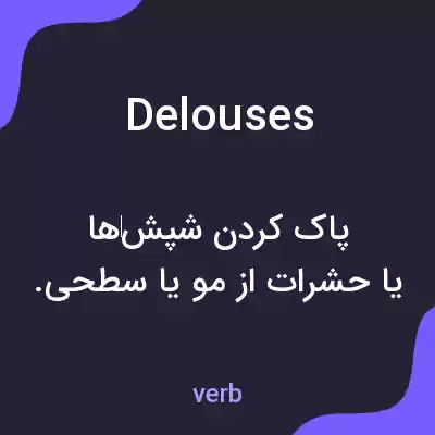 معنی delouses به فارسی معنی delouses به فارسی