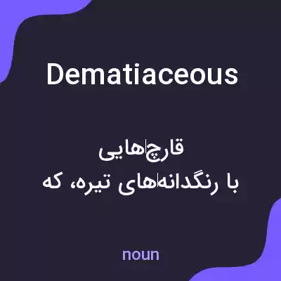 معنی dematiaceous به فارسی معنی dematiaceous به فارسی