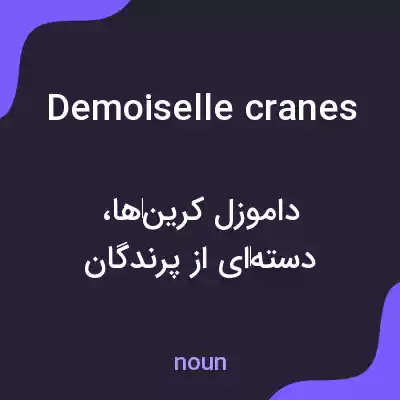 معنی demoiselle cranes به فارسی معنی demoiselle cranes به فارسی