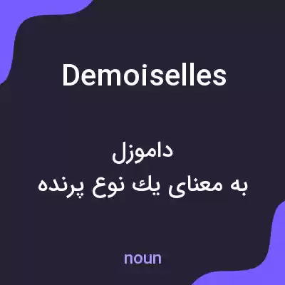 معنی demoiselles به فارسی معنی demoiselles به فارسی