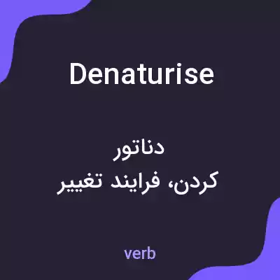 معنی denaturise به فارسی معنی denaturise به فارسی