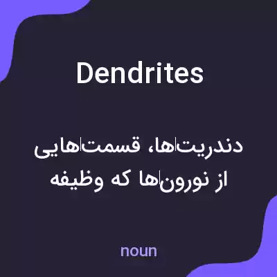 معنی dendrites به فارسی