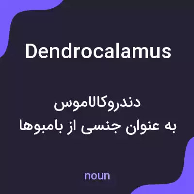 معنی dendrocalamus به فارسی معنی dendrocalamus به فارسی