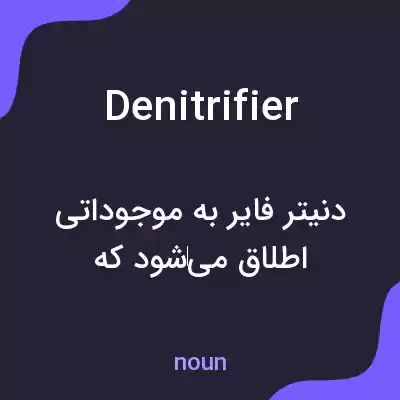 معنی denitrifier به فارسی