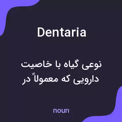 معنی dentaria به فارسی معنی dentaria به فارسی
