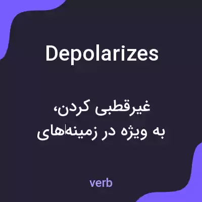 معنی depolarizes به فارسی
