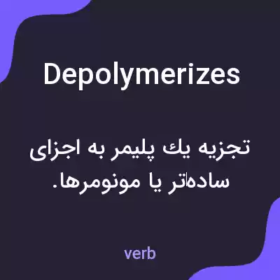 معنی depolymerizes به فارسی