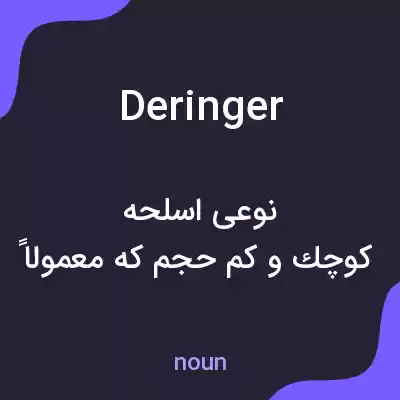 معنی deringer به فارسی معنی deringer به فارسی