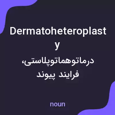 معنی dermatoheteroplasty به فارسی