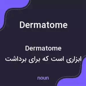 معنی dermatome به فارسی معنی dermatome به فارسی