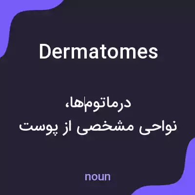 معنی dermatomes به فارسی معنی dermatomes به فارسی