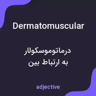 معنی dermatomuscular به فارسی
