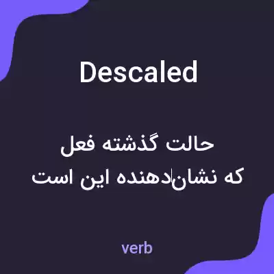 معنی descaled به فارسی معنی descaled به فارسی