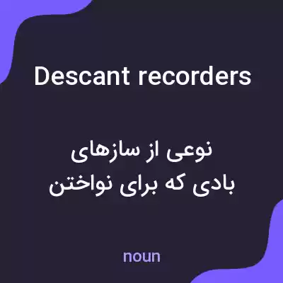 معنی descant recorders به فارسی معنی descant recorders به فارسی