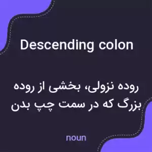 معنی descending colon به فارسی معنی descending colon به فارسی