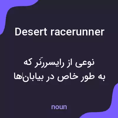 معنی desert racerunner به فارسی معنی desert racerunner به فارسی