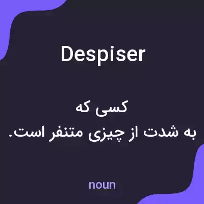 معنی despiser به فارسی معنی despiser به فارسی