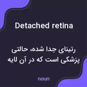معنی detached retina به فارسی معنی detached retina به فارسی