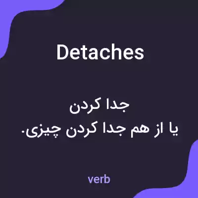 معنی detaches به فارسی معنی detaches به فارسی