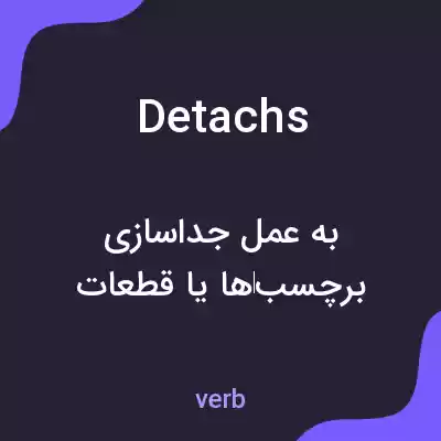 معنی detachs به فارسی معنی detachs به فارسی