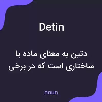 معنی detin به فارسی معنی detin به فارسی